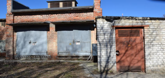 Industrial site with a railway line in Kharkov